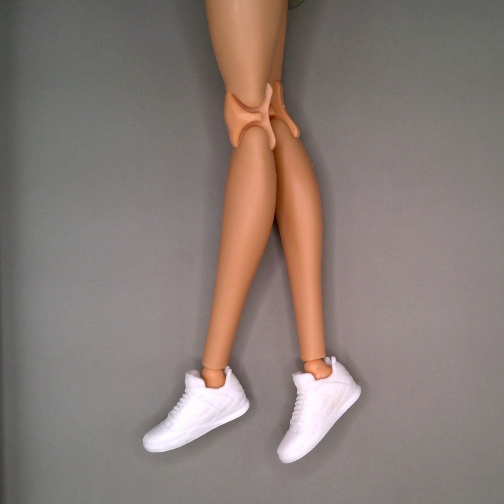 Barbie White Athletic Sneakers Flat Feet Fashionistas MTM Doll Shoes  I